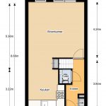 plattegrond begane grond Leiendekkerstraat 73 Zwolle